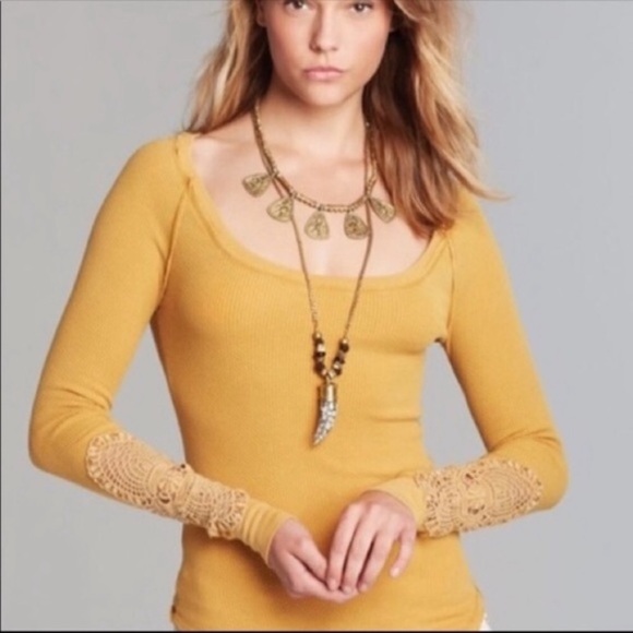 We the Free Yellow Long Sleeve - Picture 2 of 9